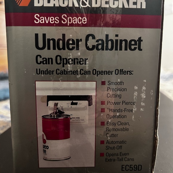 Black & Decker White Under Cabinet Can Opener Open Box Never Used No paperwork - Picture 6 of 8